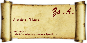 Zsebe Atos névjegykártya